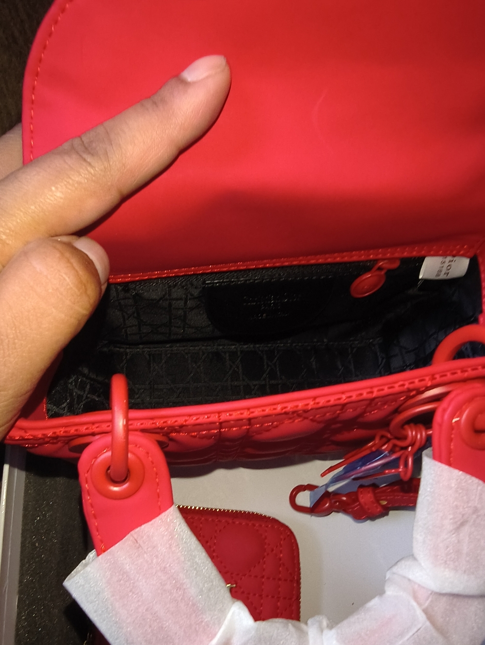Dior Quilted Mini Tote with Matching Zip Pouch. - Picture 5 of 5